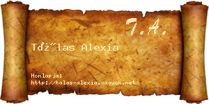 Tálas Alexia névjegykártya